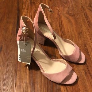 H&M Blush Suede Sandals